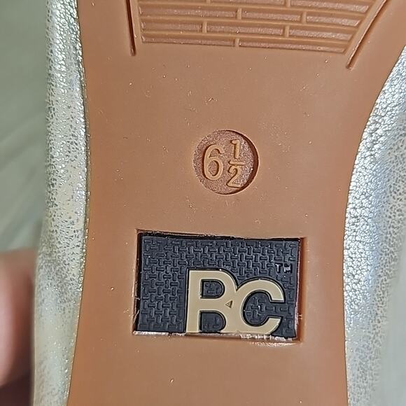 BC Footwear Metallic Have A Heart Ankle Strap Flats Womens Size 6.5 NEW - Picture 8 of 12